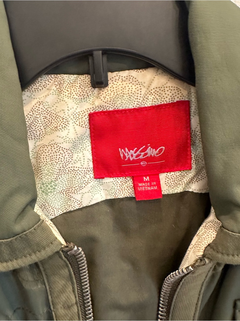 Mossimo Y2K Crop Utility Bomber Jacket Cargo Gorpcore Military Green Medium - Picture 3 of 3